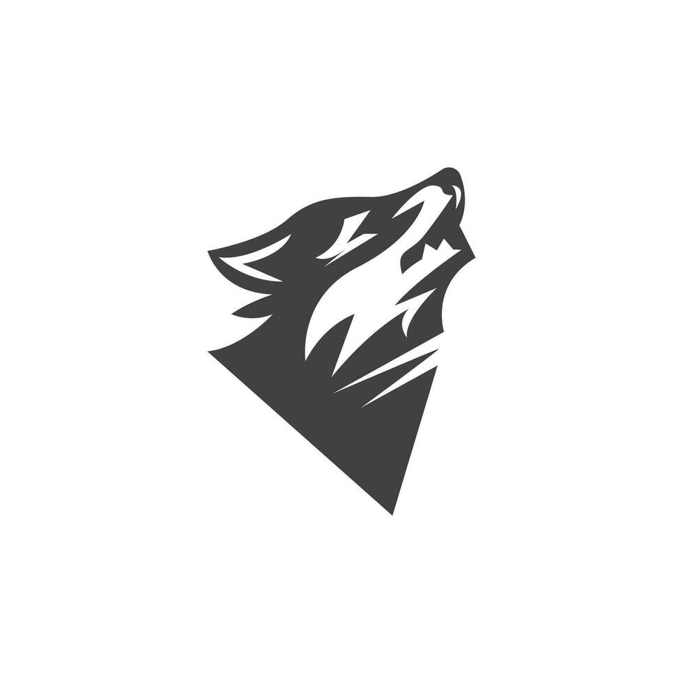 Wolf Silhouette Symbol und Symbol Vektor Vorlage Illustration