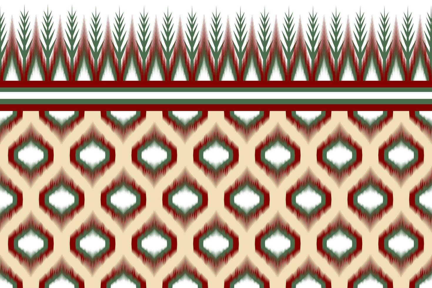 afrikanisch Ikat Paisley Stickerei auf Gelb Hintergrund, traditionell nahtlos geometrisch Muster, aztekisch abstrakt Muster. vektor