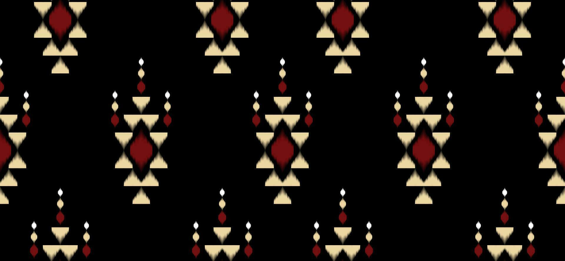 etnisk abstrakt ikatkonst. sömlösa mönster i tribal, folklig broderi och mexikansk stil. Aztekisk geometrisk konst prydnadstryck.design för matta, tapeter, kläder, omslag, tyg, omslag, textil vektor