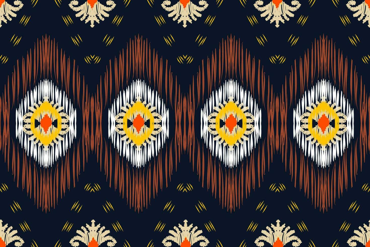 sömlös mönster, traditionell etnisk mönster på mörk blå bakgrund, aztec abstrakt vektor mönster