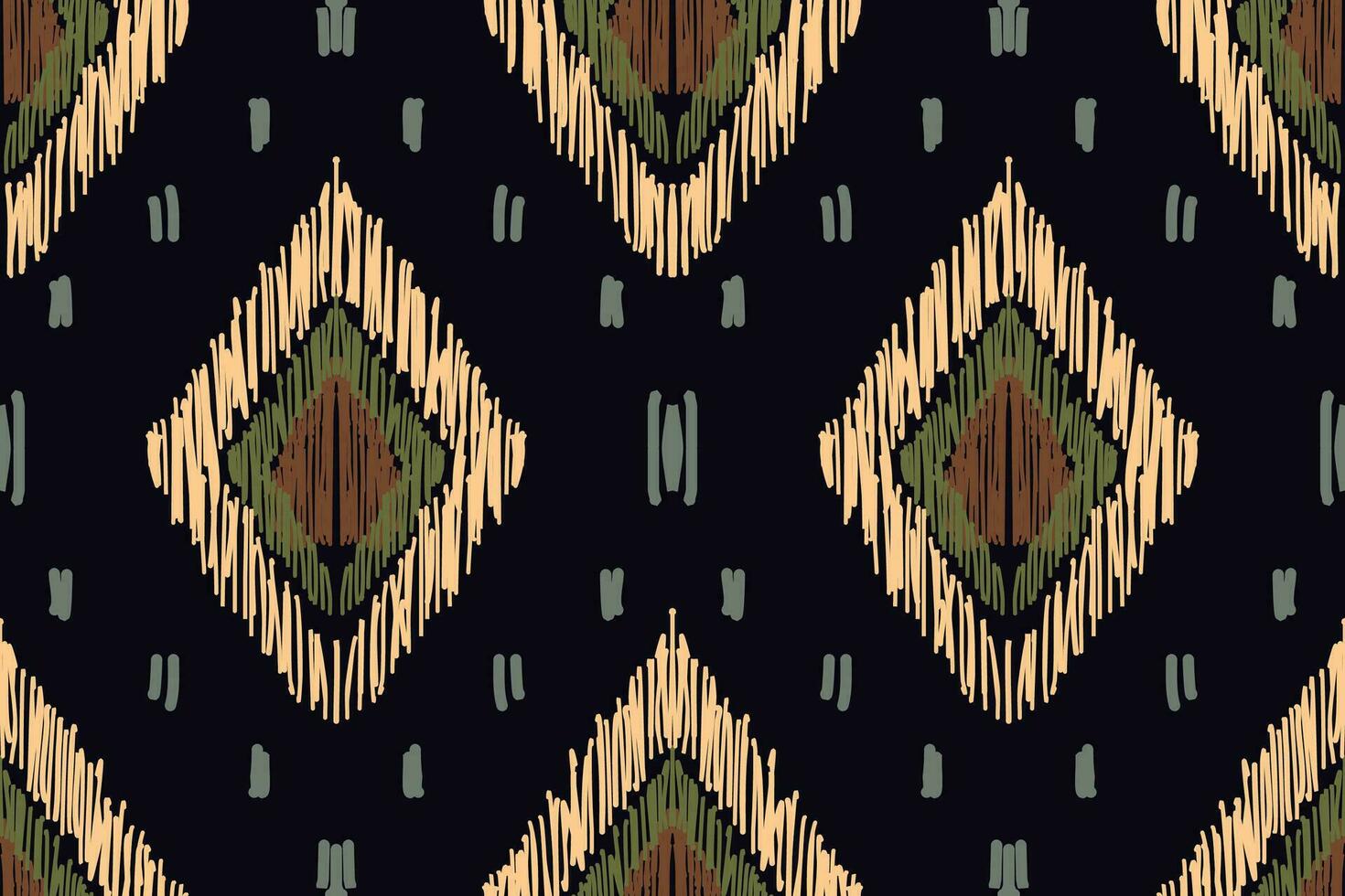 afrikanisch Ikat Paisley Stickerei auf schwarz hintergrund.geometrisch ethnisch orientalisch nahtlos Muster traditionell.aztekisch Stil abstrakt vektor.design zum vektor