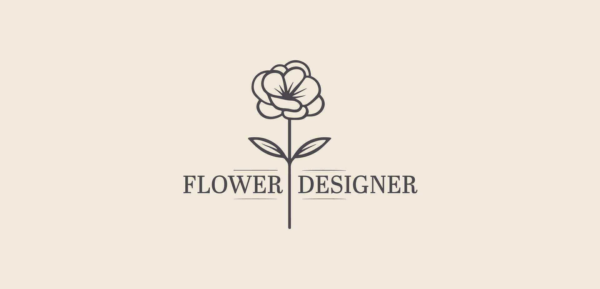Vektor Logo zum Blume Geschäft, Luxus Schönheit Salon, Mode, Hautpflege, Kosmetik.