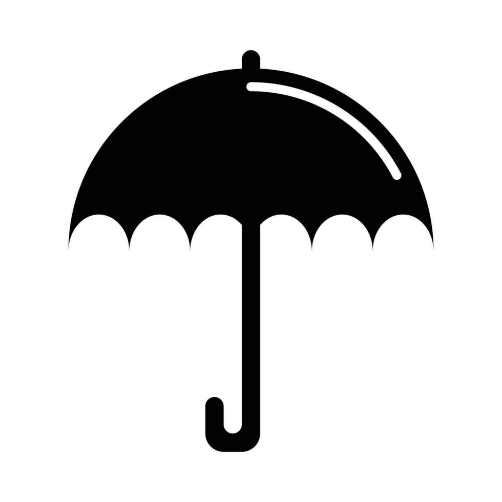 paraply ikon, enkel vektor för flygblad, app, webb, social media.