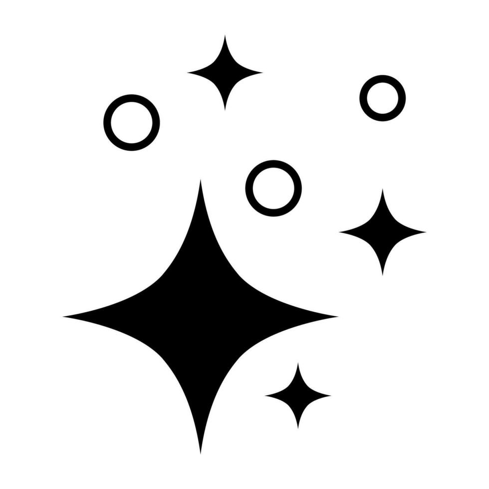 blinkande stjärnor. glans ikon, rena stjärna ikon. isolerat på vit bakgrund. vektor illustration