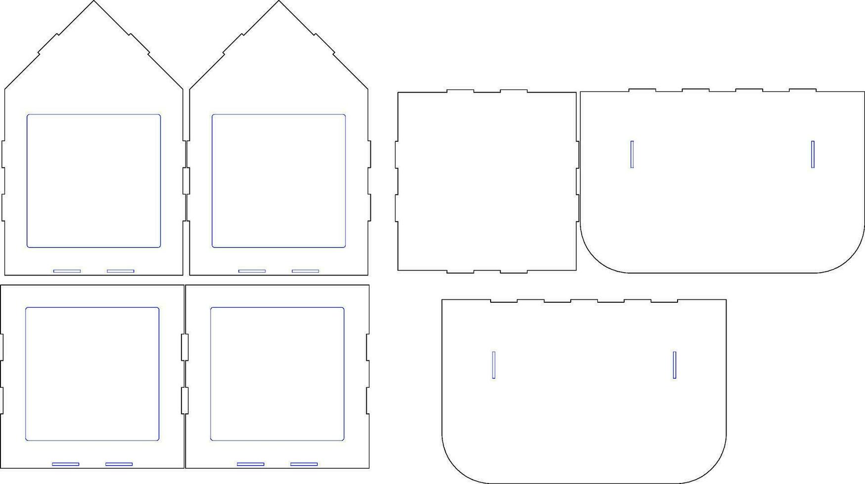 cnc. laser skärande fågel hus. Nej lim. vektor illustration.