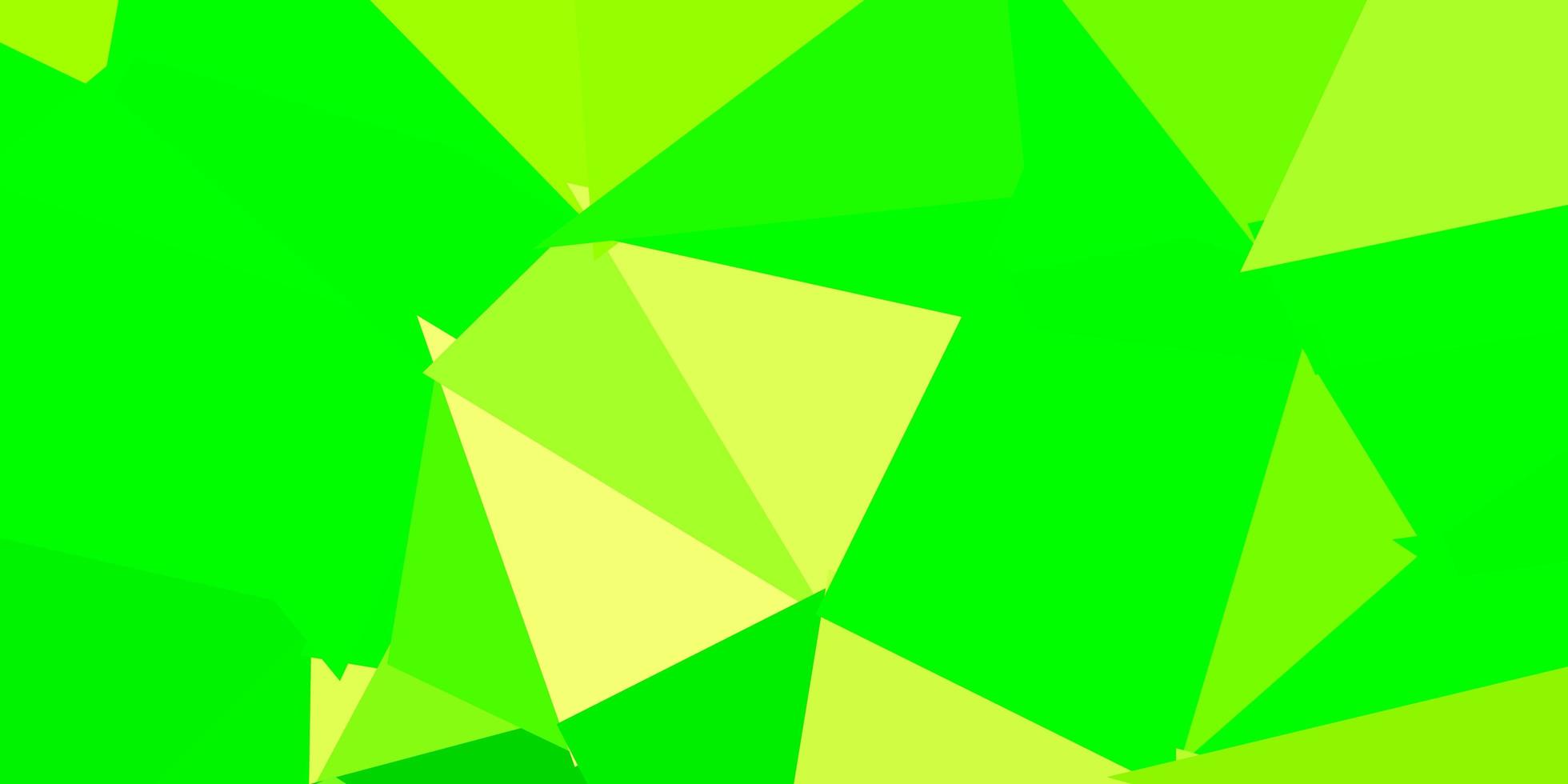 geometrisches polygonales Design des hellgrünen, gelben Vektors. vektor