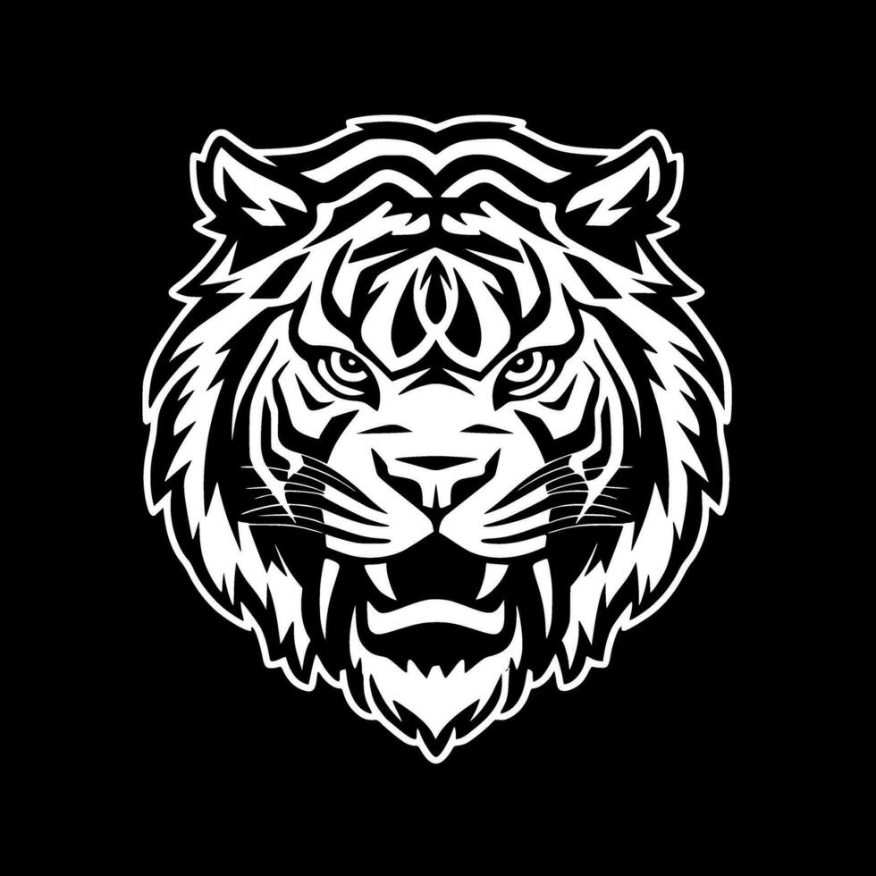 Tiger - - minimalistisch und eben Logo - - Vektor Illustration