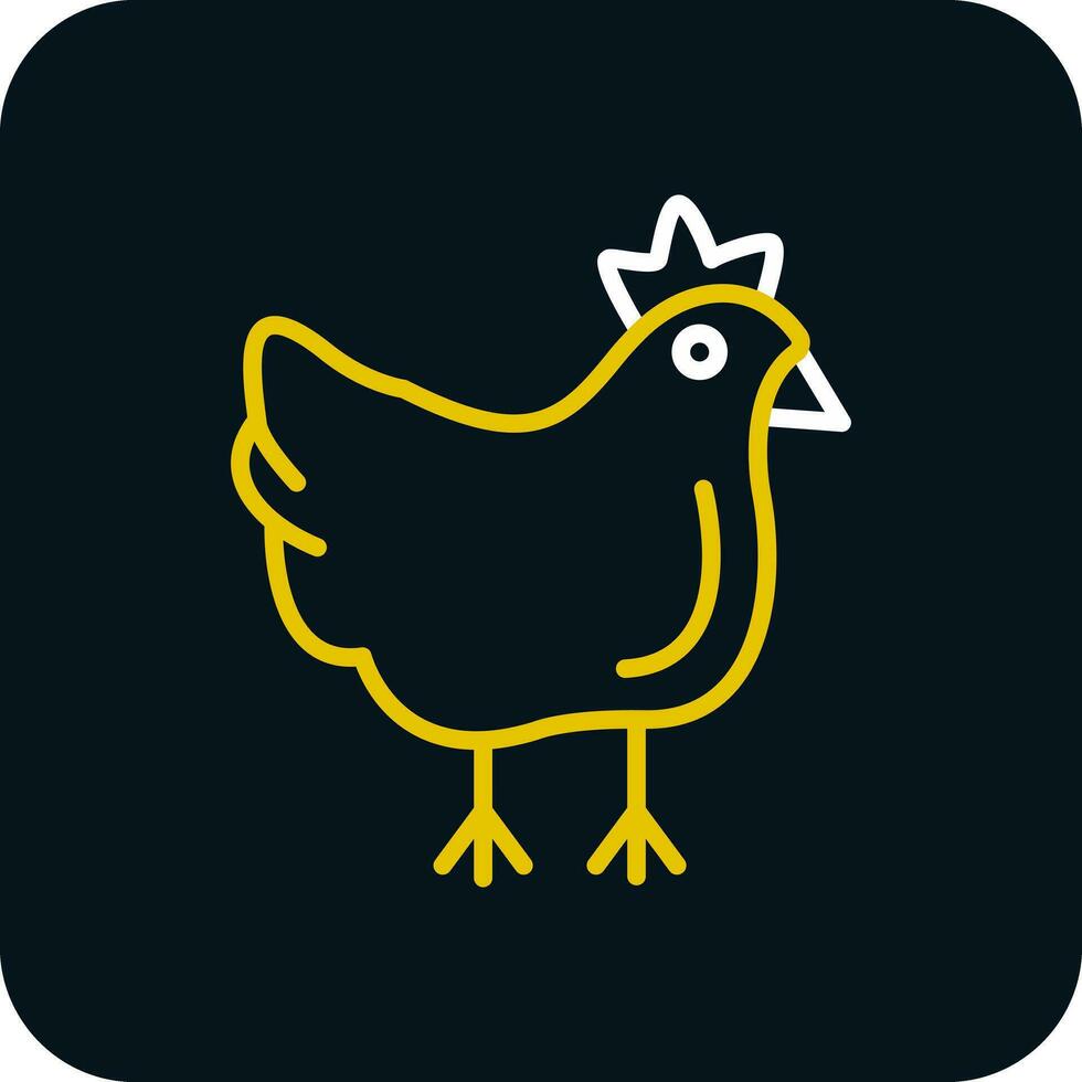 Huhn-Vektor-Icon-Design vektor