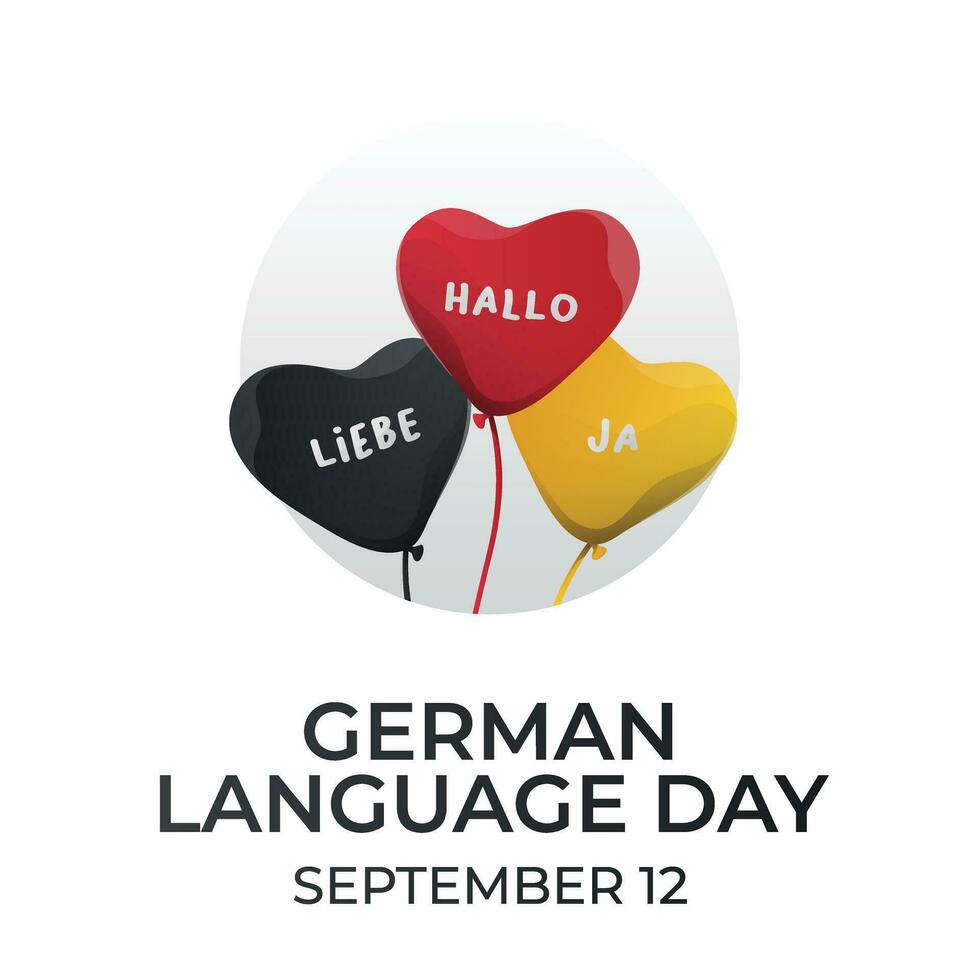 tysk språk dag design mall Bra för firande. tysk språk design. vektor design eps 10.