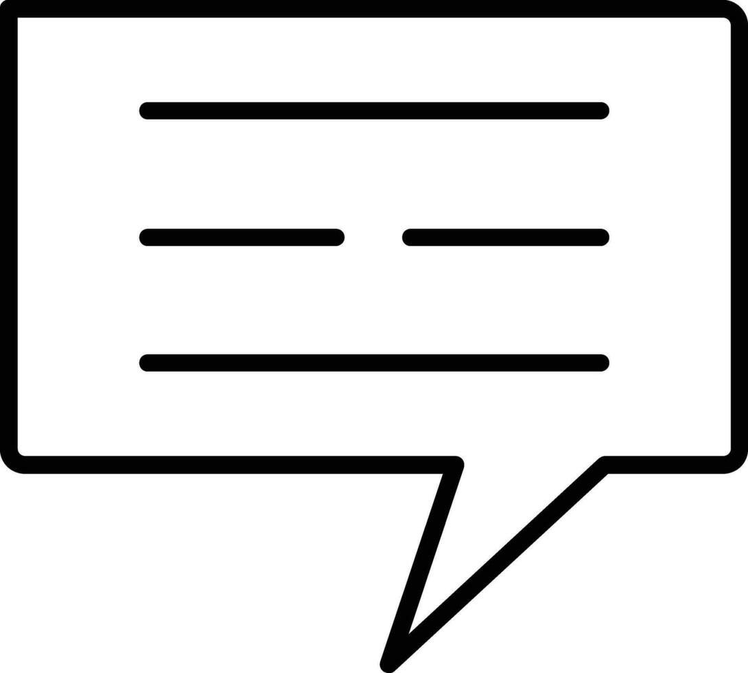 Chat-Liniensymbol vektor