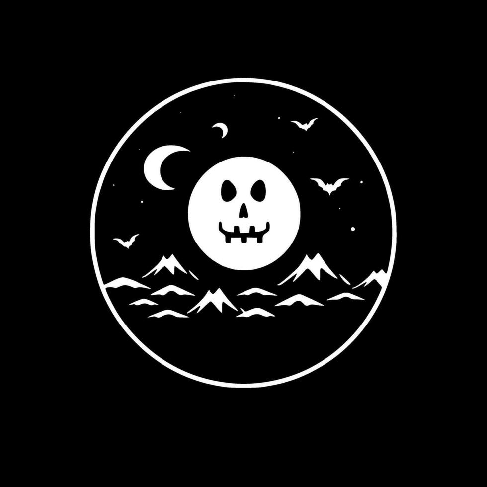 Halloween, schwarz und Weiß Vektor Illustration