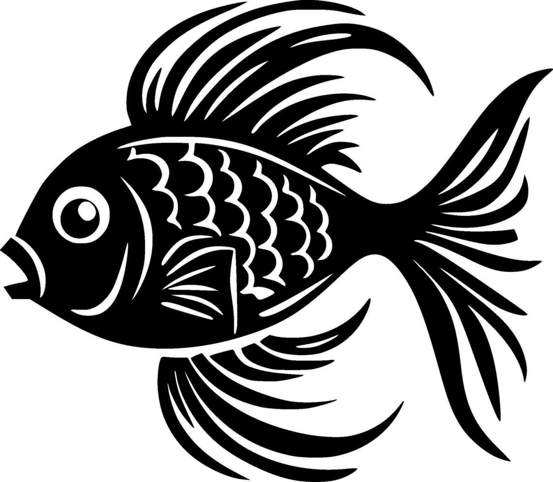 Fisch - - minimalistisch und eben Logo - - Vektor Illustration