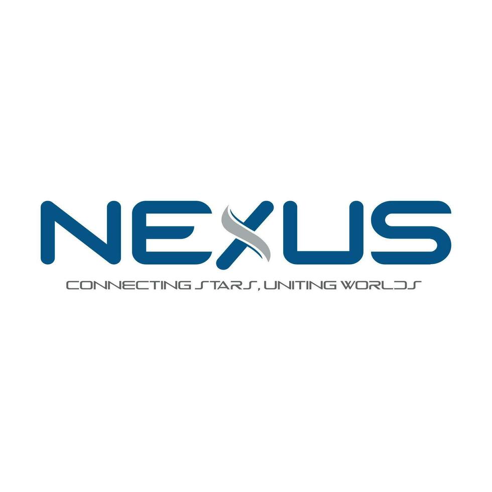 Nexus-Überbrückung Horizonte, verschmelzen Futures Logo vektor