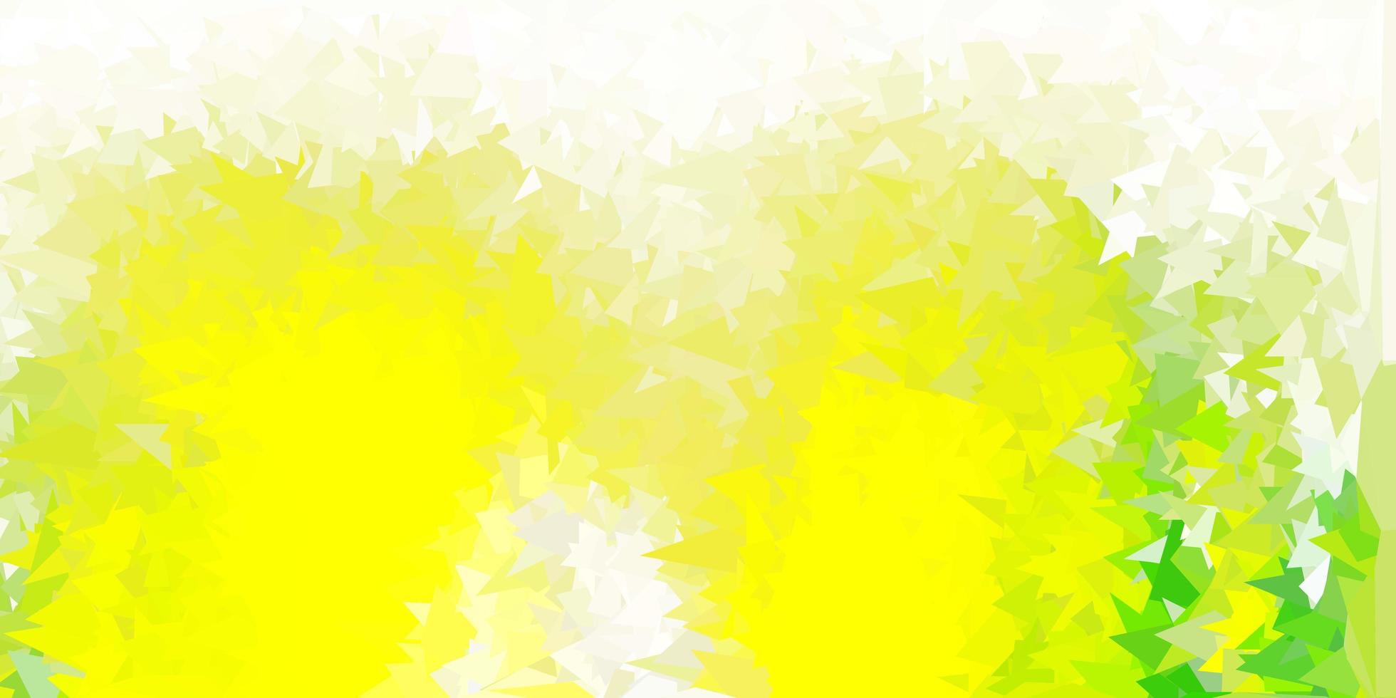 ljusgrön, gul vektor abstrakt triangelmall.