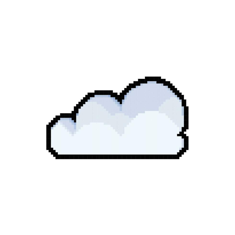 Single Wolke im Pixel Kunst Stil vektor