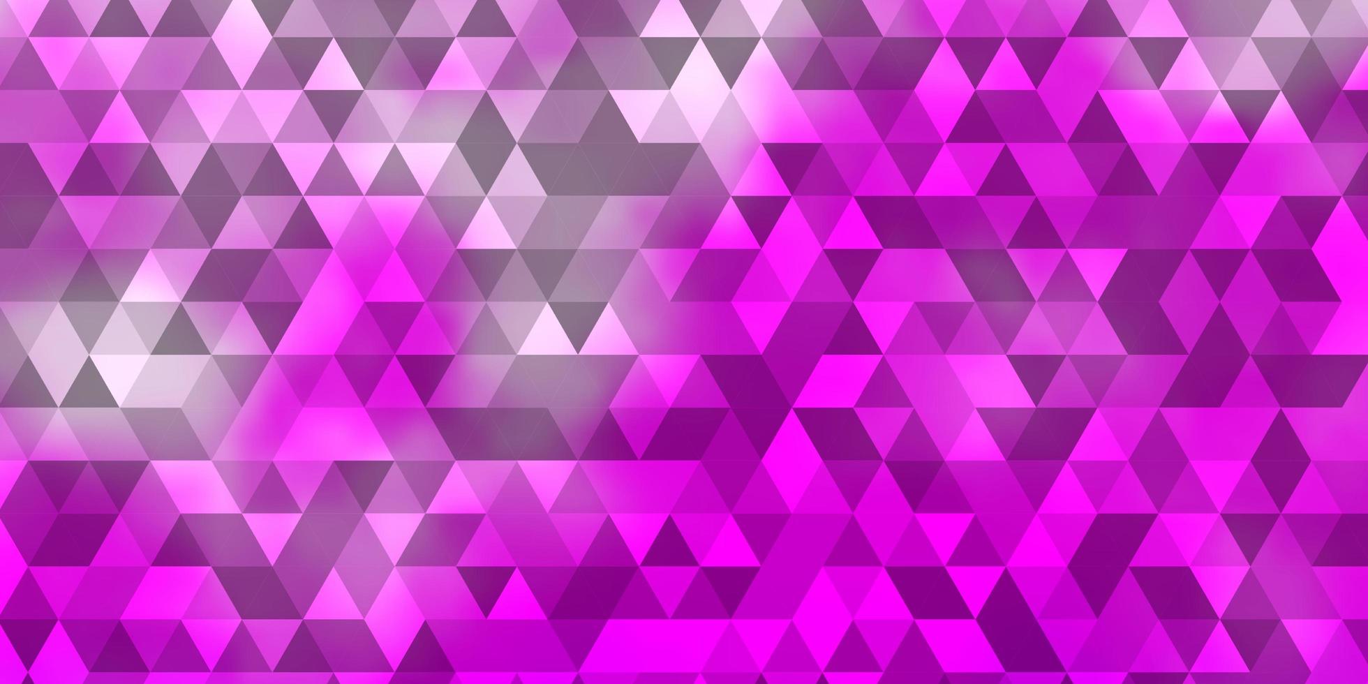 hellvioletter Vektorhintergrund mit Dreiecken. vektor