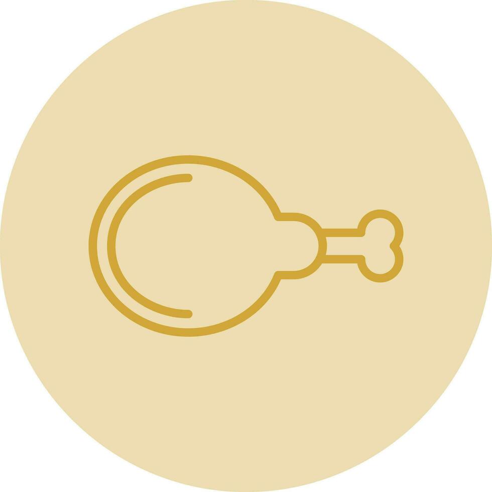 Hühnerbein-Vektor-Icon-Design vektor