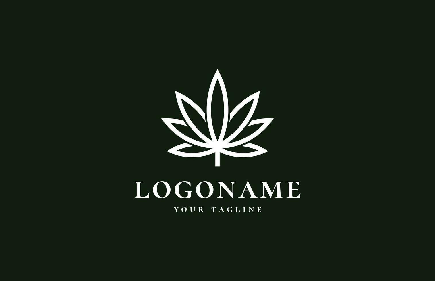 cannabis logotyp design premie vektor