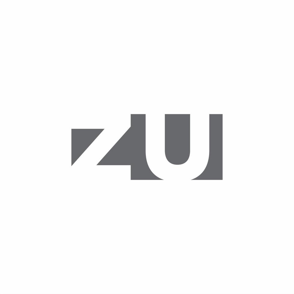 zu Logo-Monogramm mit negativer Raumstil-Designvorlage vektor