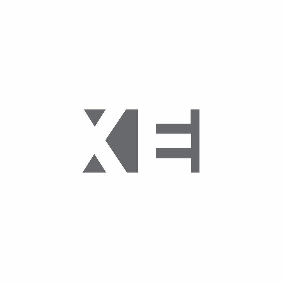 xe logotyp monogram med negativ rymd stil designmall vektor