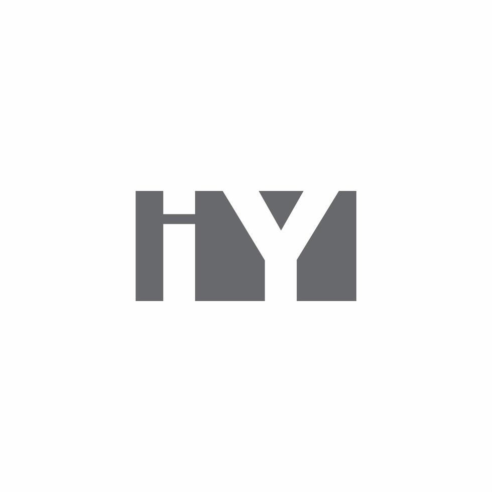 iy-logotypmonogram med negativ designmall för rymdstil vektor
