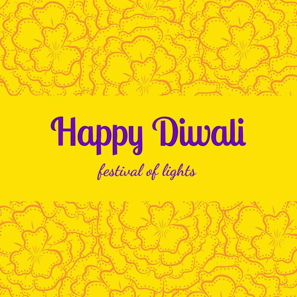 glücklich Diwali wünscht sich Karten Vektor Abbildungen im Gekritzel Stil