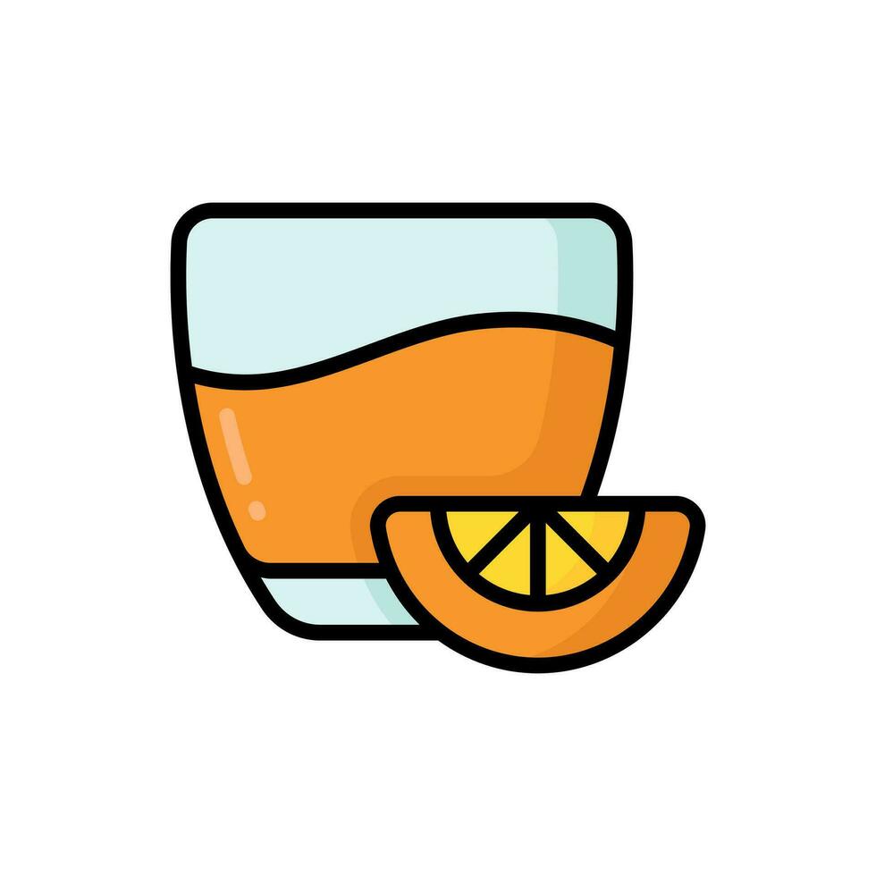 einfach Orange Saft geradlinig Farbe Symbol. das Symbol können Sein benutzt zum Webseiten, drucken Vorlagen, Präsentation Vorlagen, Illustrationen, usw vektor