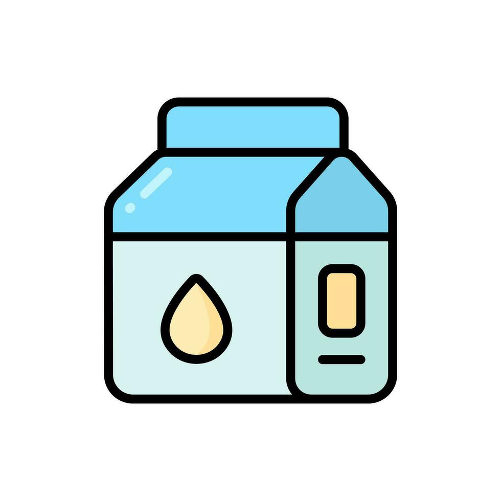 enkel mjölk linjär Färg ikon. de ikon kan vara Begagnade för webbplatser, skriva ut mallar, presentation mallar, illustrationer, etc vektor