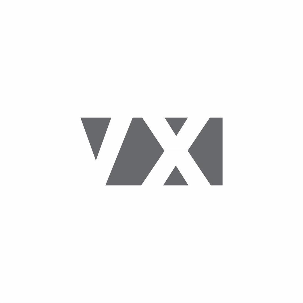 vx logotyp monogram med negativ rymd stil designmall vektor