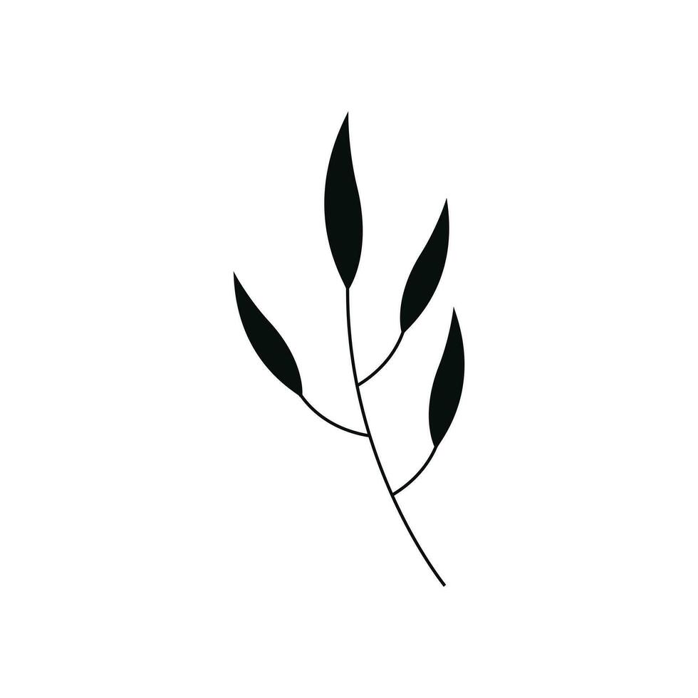 löv ikon vektor design silhuett isolerat vit bakgrund