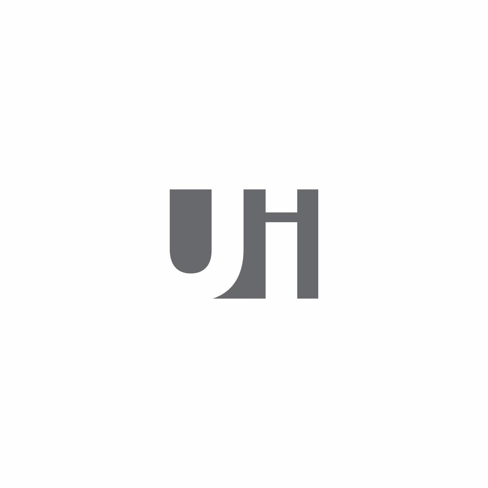 ui-logotypmonogram med negativ designmall för rymdstil vektor