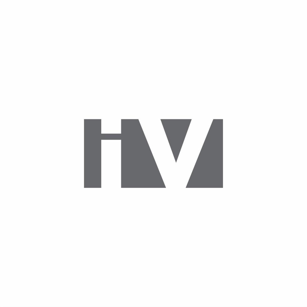 iv-logotypmonogram med negativ rymdformgivningsmall vektor