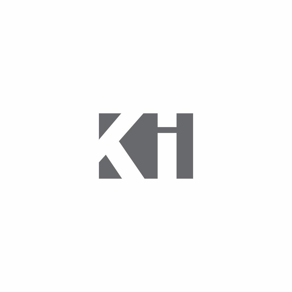 ki-Logo-Monogramm mit Design-Vorlage im negativen Weltraum-Stil vektor