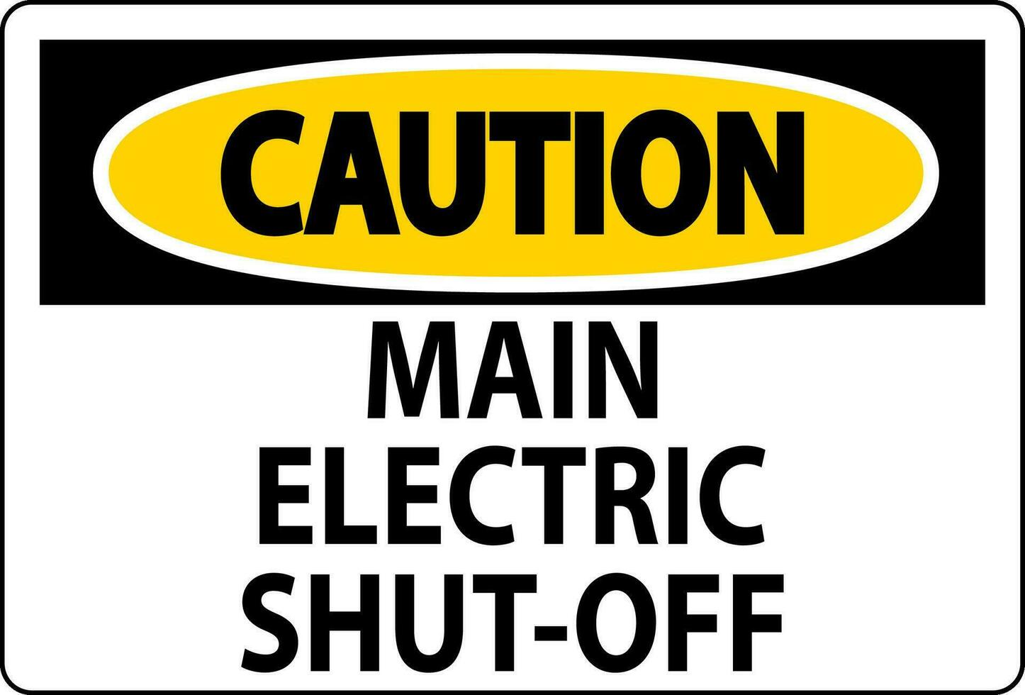 varning tecken huvud elektrisk stänga av vektor