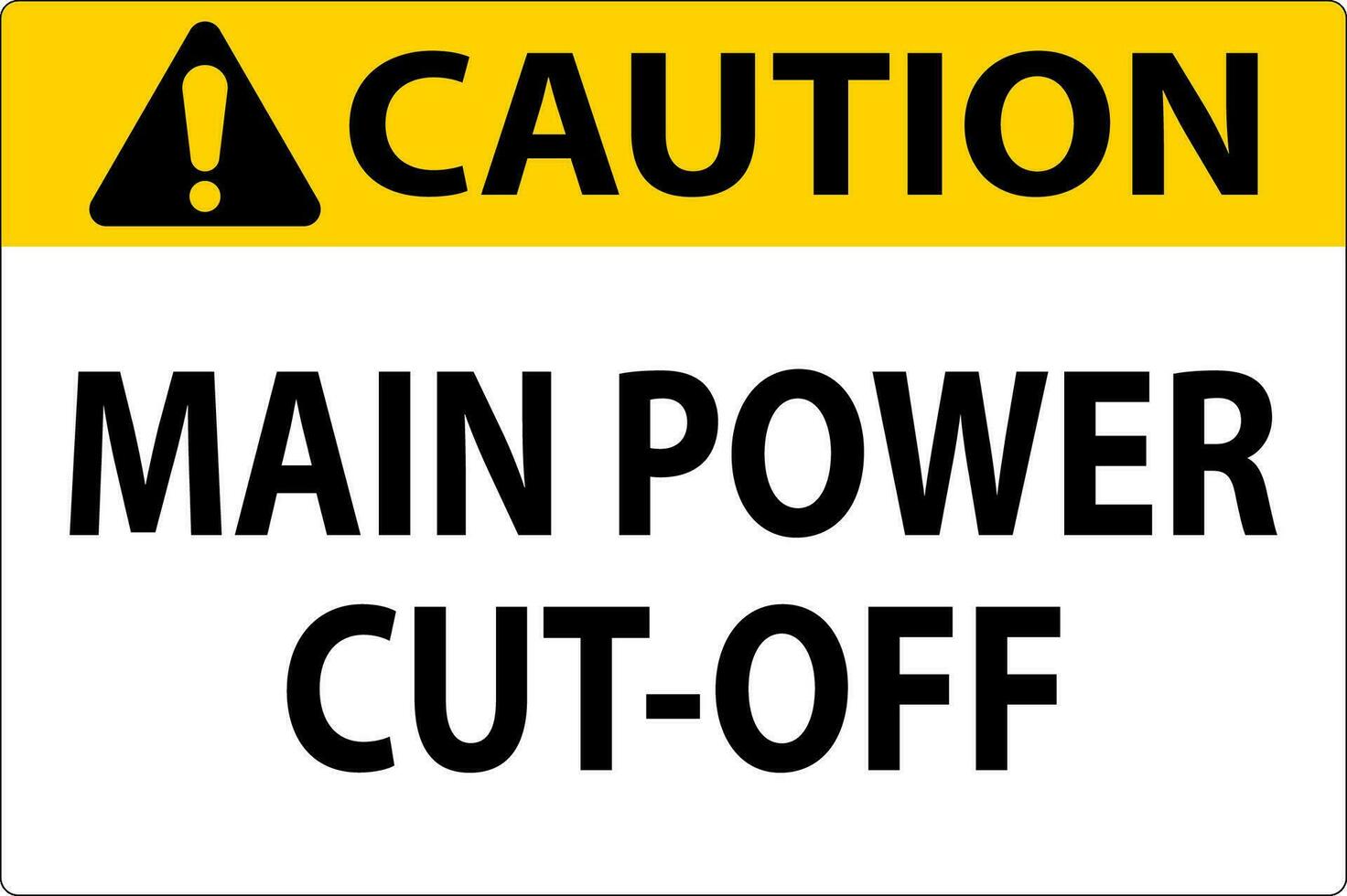 varning tecken huvud kraft cut-off vektor