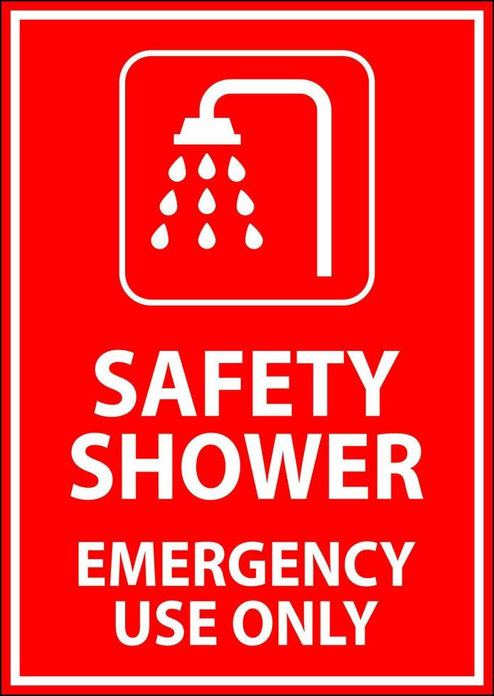 säkerhet dusch tecken, säkerhet dusch - nödsituation använda sig av endast vektor