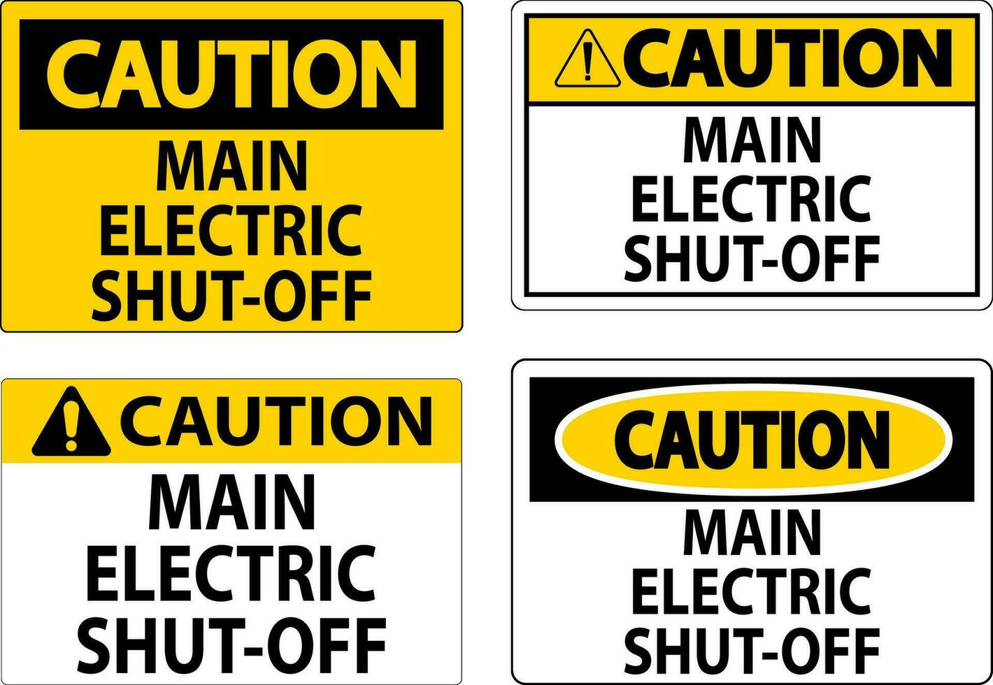 Vorsicht Zeichen Main elektrisch Abschaltung vektor