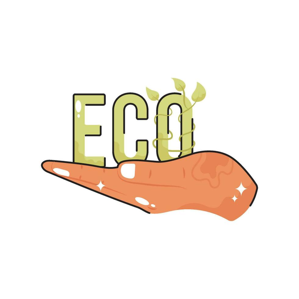 eco klotter vektor färgrik klistermärke. eps 10 fil