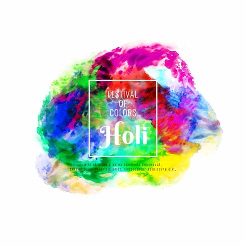 Abstrakt Glad Holi färgstark festivalen firar bakgrund vektor