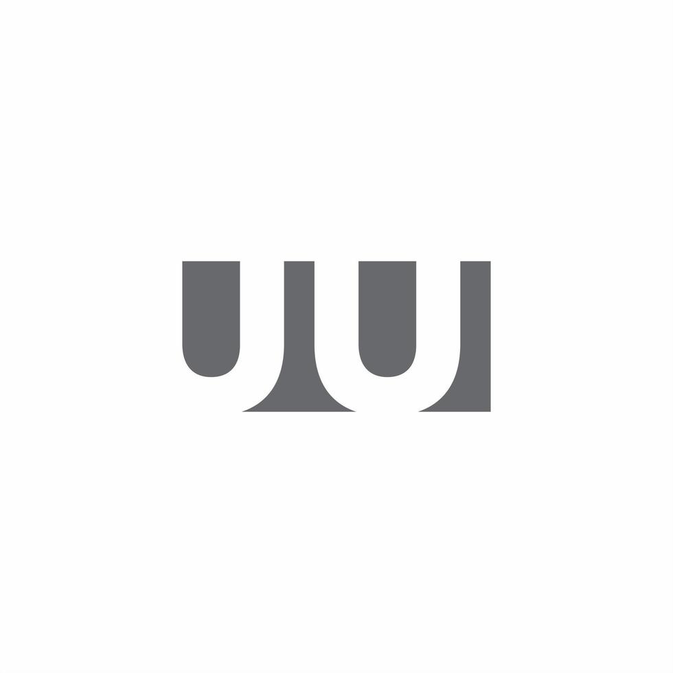 uu-Logo-Monogramm mit negativer Raumstil-Designvorlage vektor