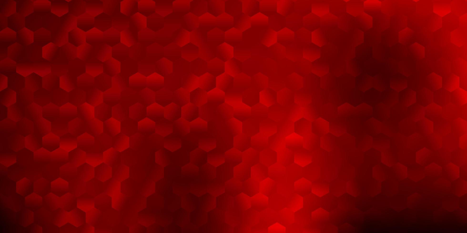mörk röd vektor konsistens med färgglada hexagoner.