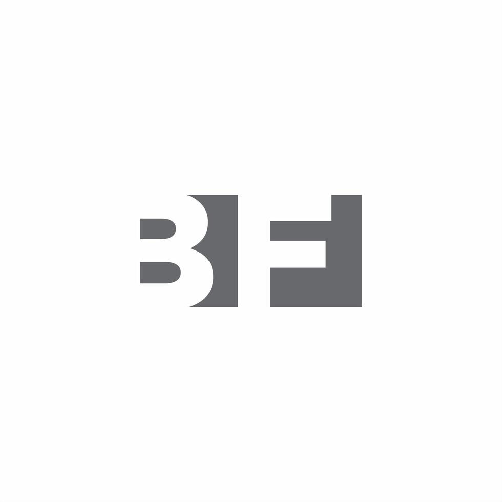 bf logotyp monogram med negativ rymd stil designmall vektor