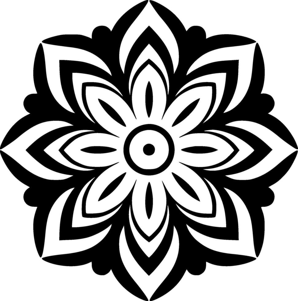 mandala - minimalistisk och platt logotyp - vektor illustration