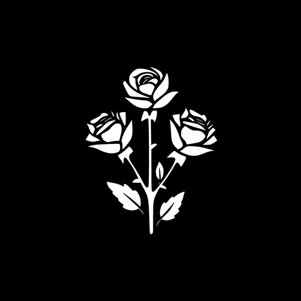Rosen, schwarz und Weiß Vektor Illustration