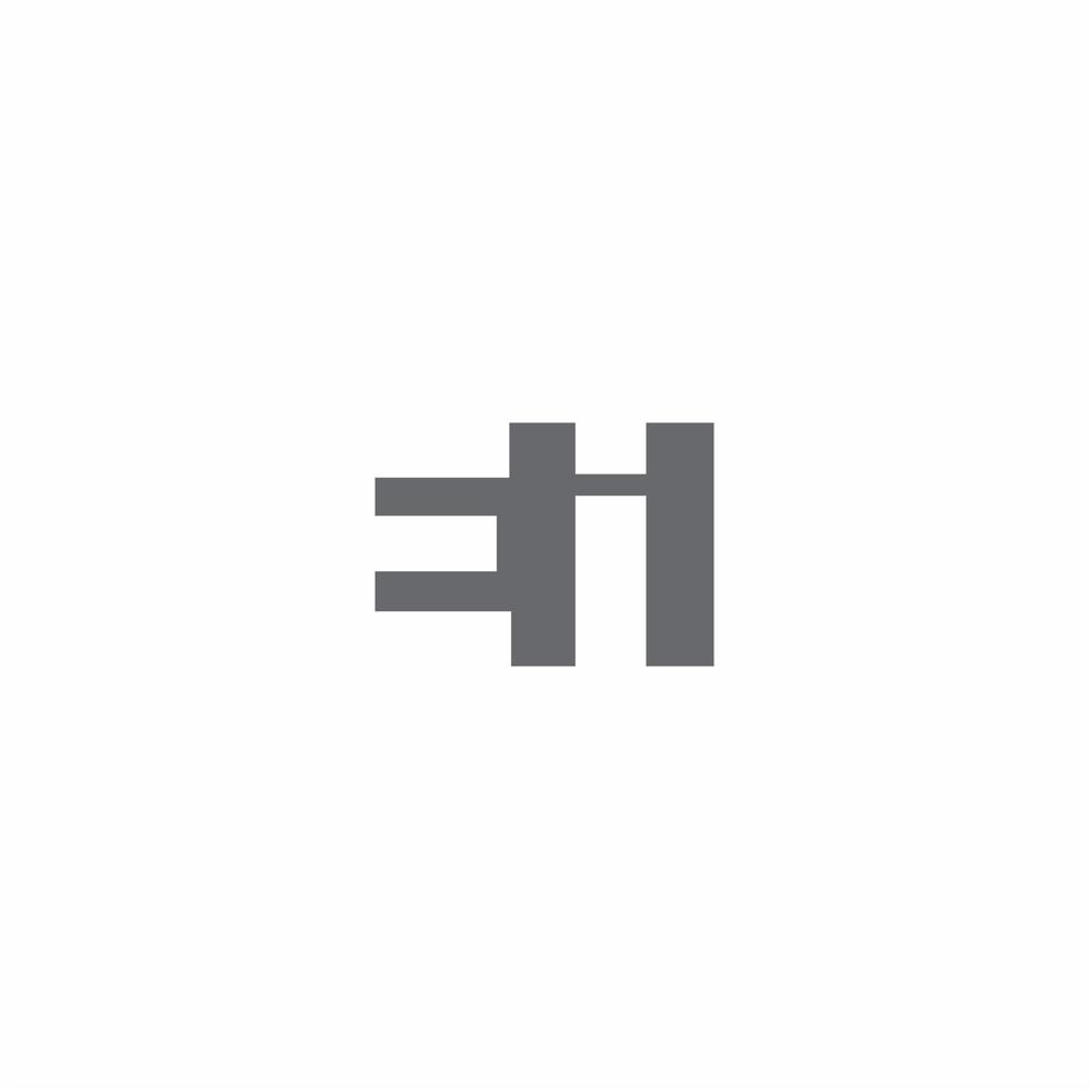 ei-Logo-Monogramm mit Designvorlage im negativen Weltraum-Stil vektor