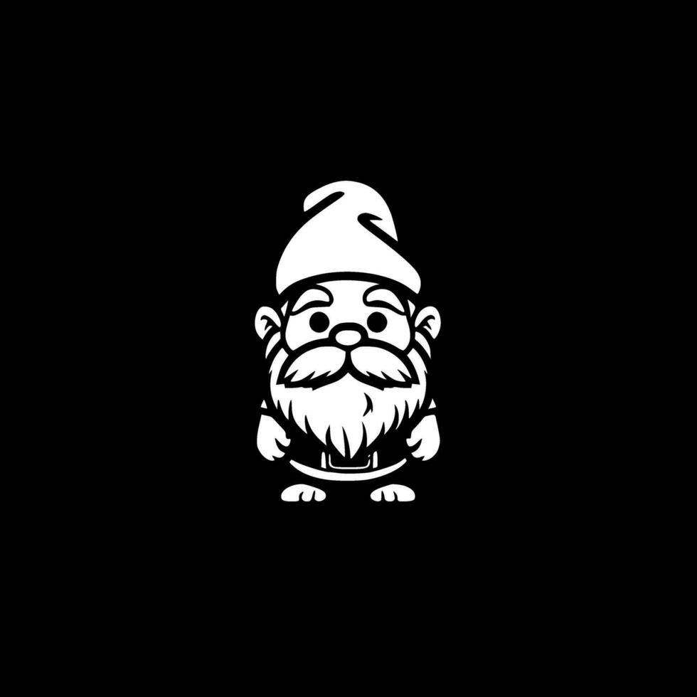 gnome - minimalistisk och platt logotyp - vektor illustration