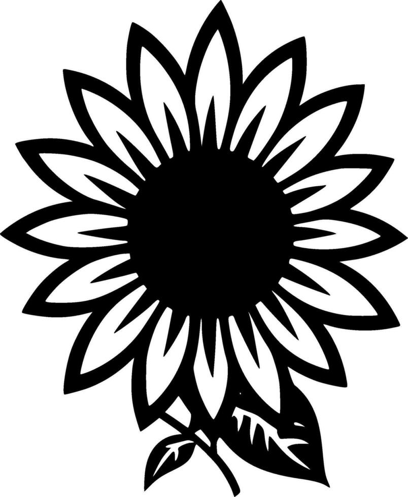 blomma - minimalistisk och platt logotyp - vektor illustration