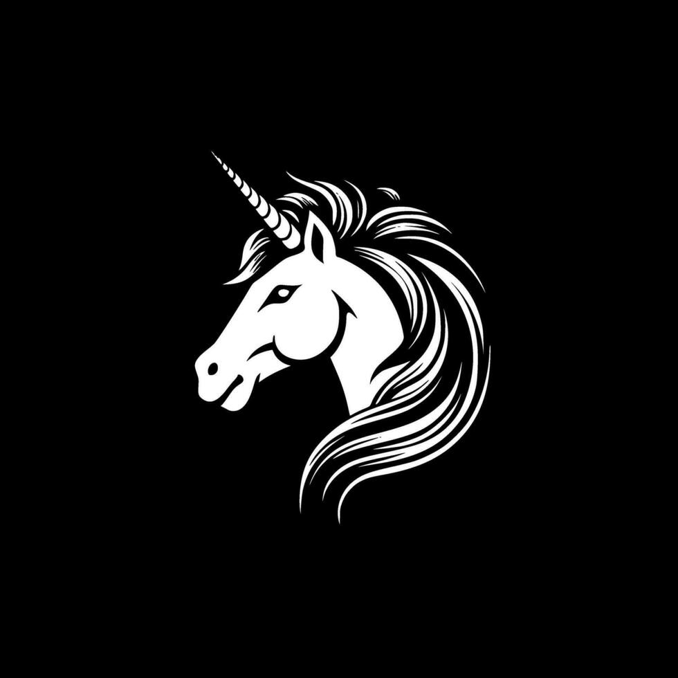 Einhorn - - minimalistisch und eben Logo - - Vektor Illustration