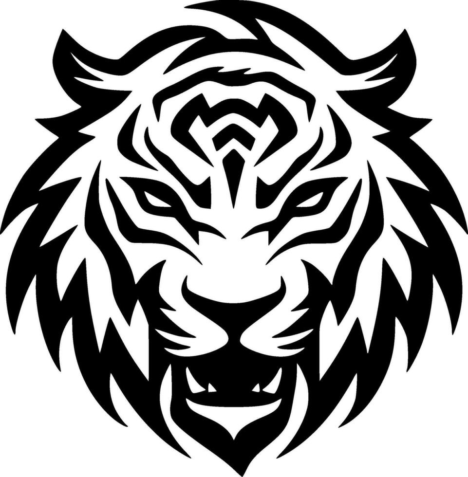 Tiger - - minimalistisch und eben Logo - - Vektor Illustration