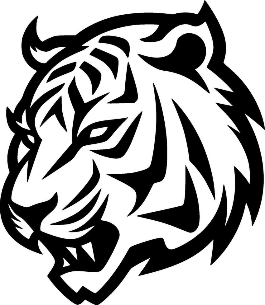 Tiger - - minimalistisch und eben Logo - - Vektor Illustration